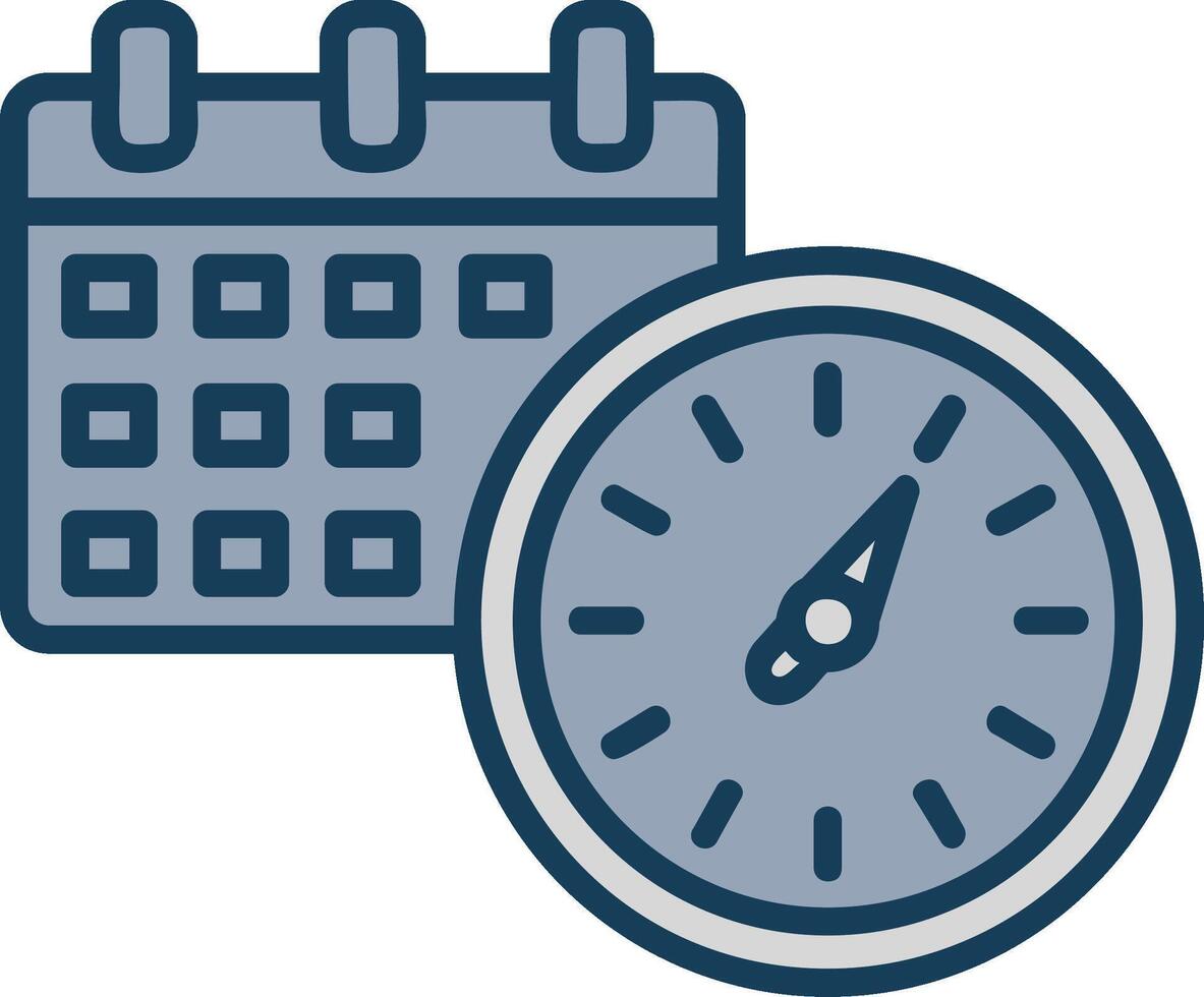 Timing Line Filled Grey Icon vector