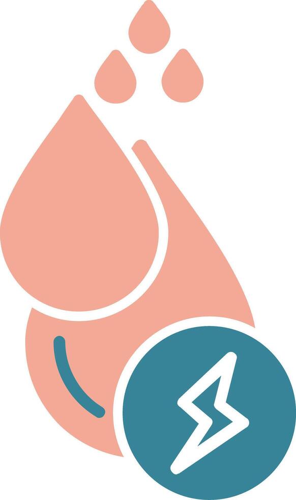 Water Energy Glyph Two Color Icon vector