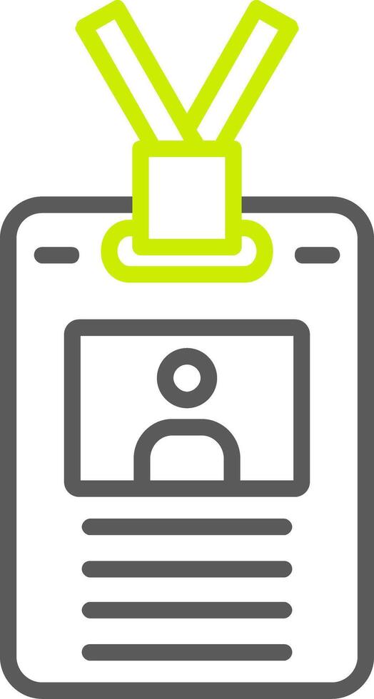 Employee badge Line Two Color Icon vector