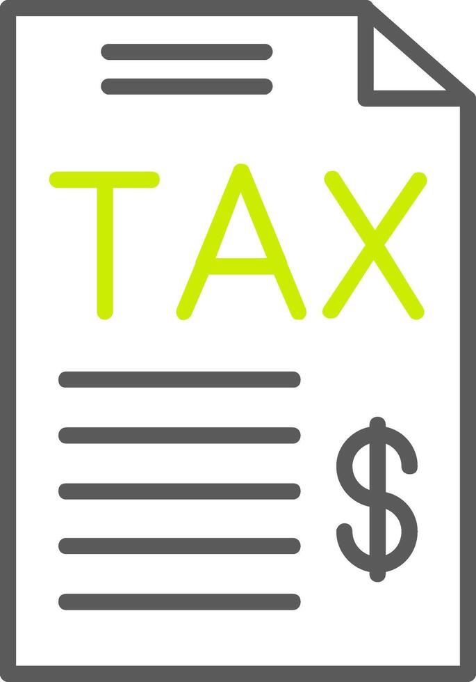 Tax Line Two Color Icon vector