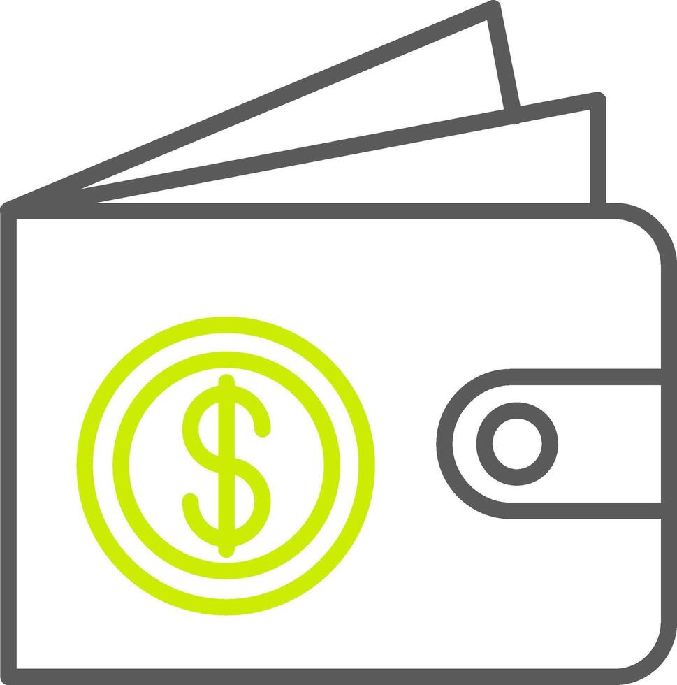 Wallet Line Two Color Icon vector