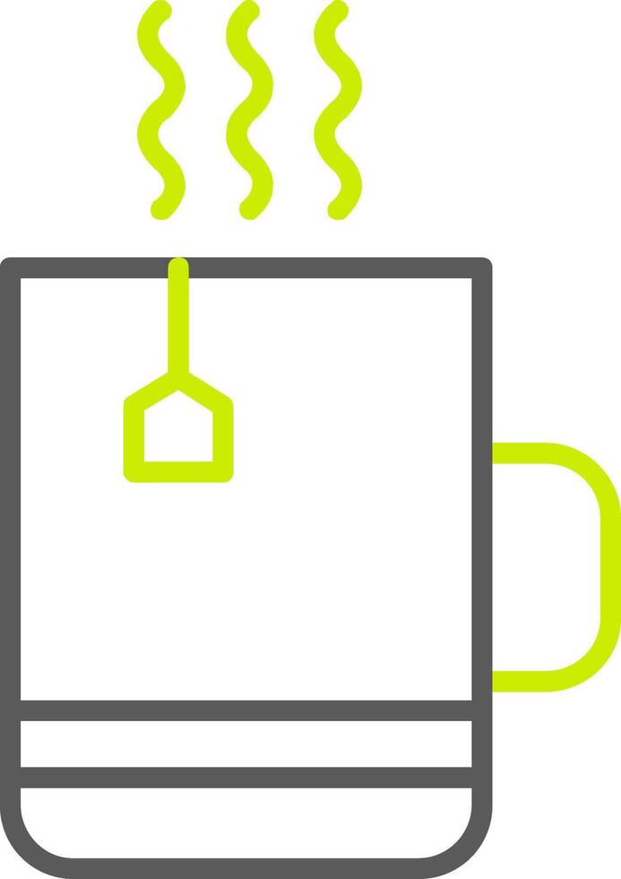 Tea Line Two Color Icon vector