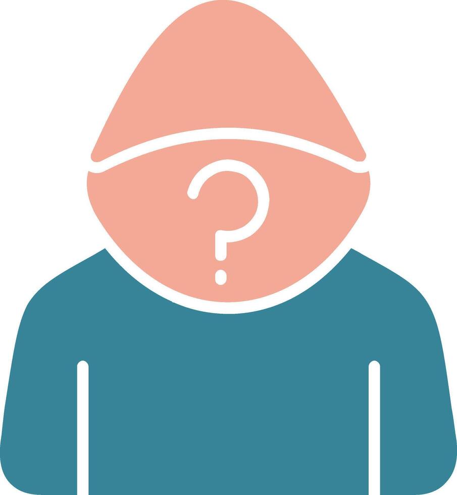 Anonymity Glyph Two Color Icon vector