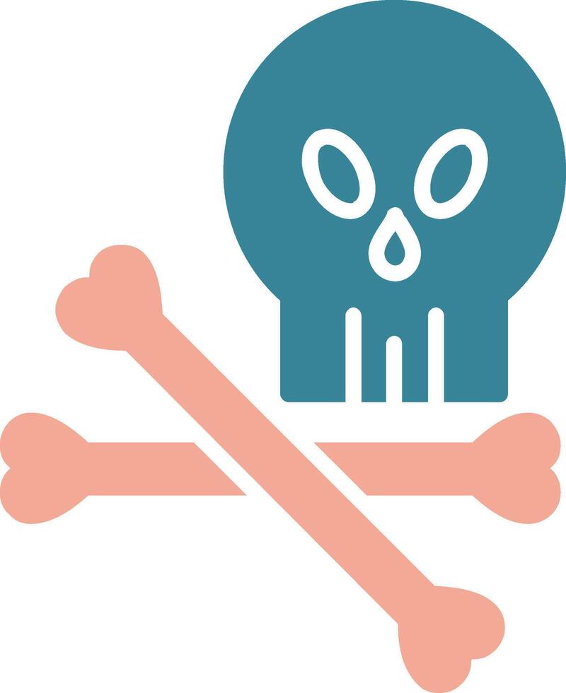 Danger Glyph Two Color Icon vector