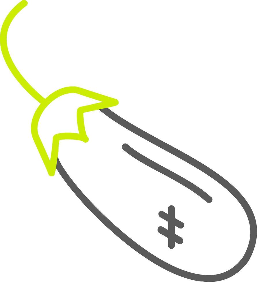Eggplant Line Two Color Icon vector