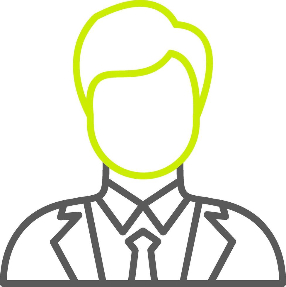 Business Man Line Two Color Icon vector