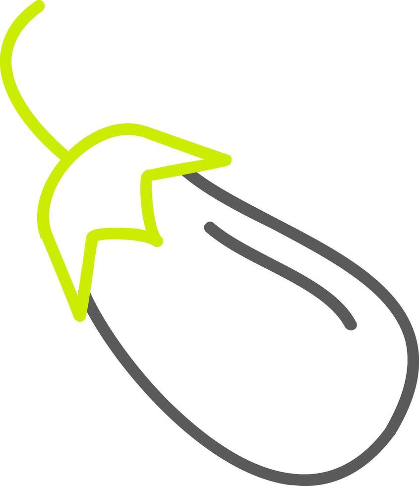 Brinjal Line Two Color Icon vector