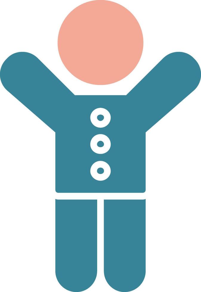 Chlid Patient Glyph Two Color Icon vector