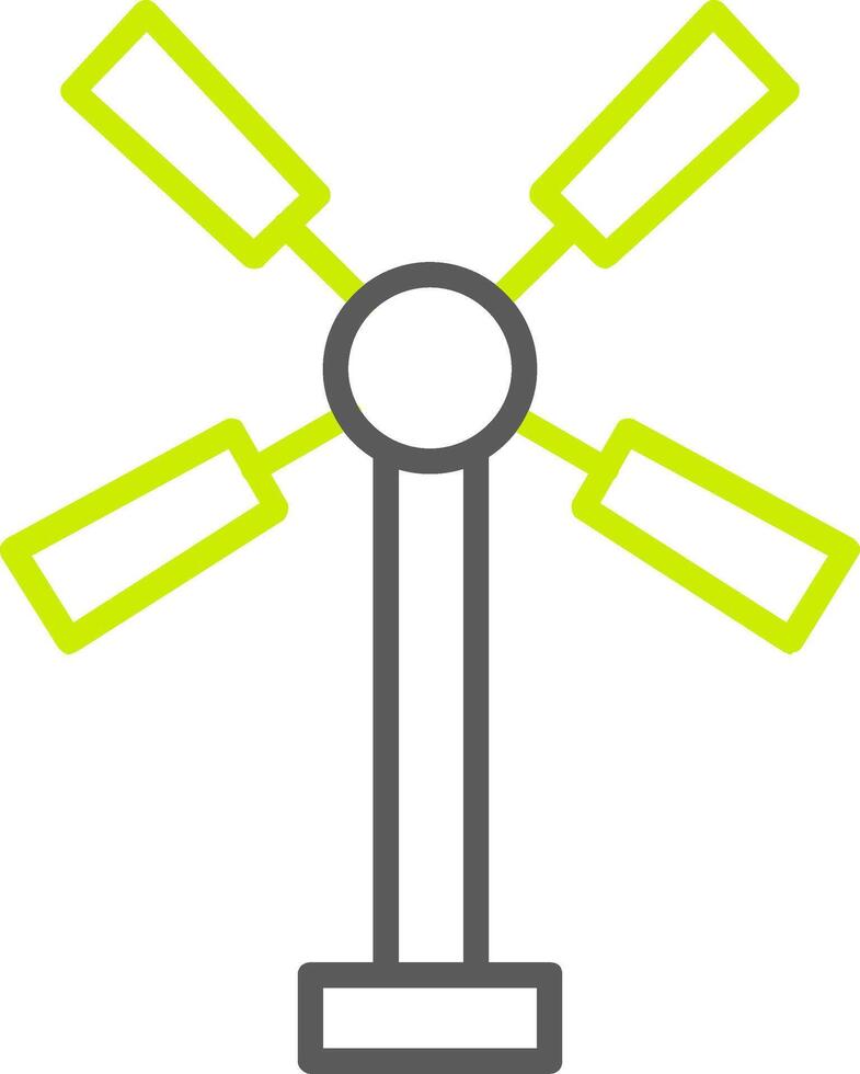 Windmill Line Two Color Icon vector