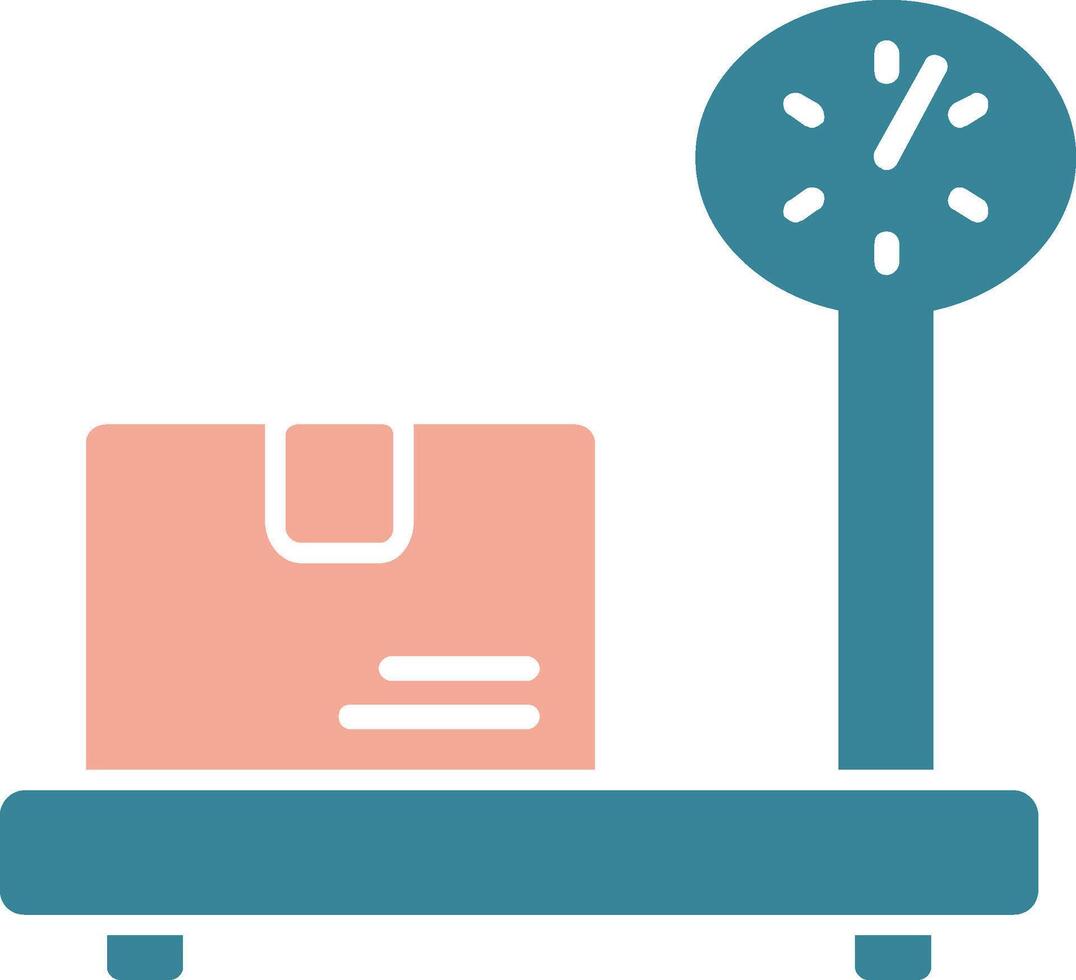 Weighting Glyph Two Color Icon vector