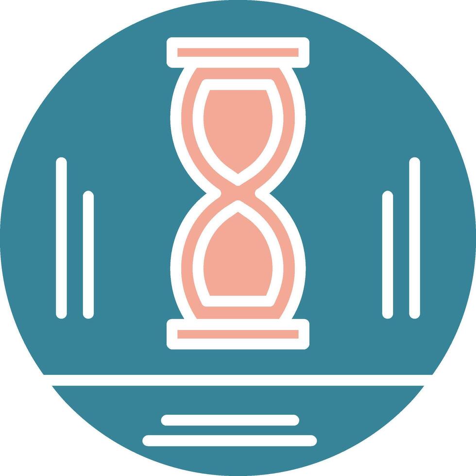 Hourglass Glyph Two Color Icon vector