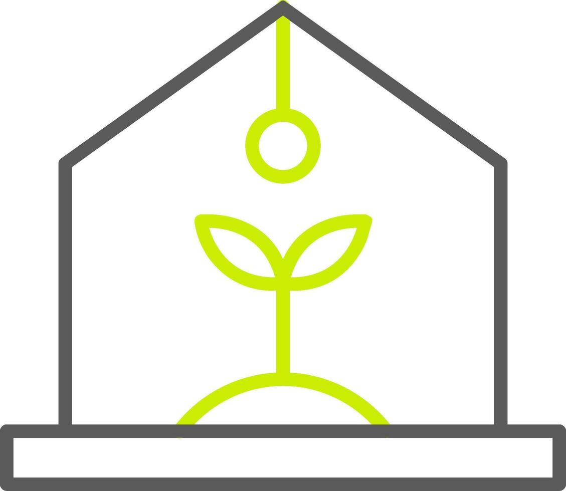 Greenhouse Line Two Color Icon vector