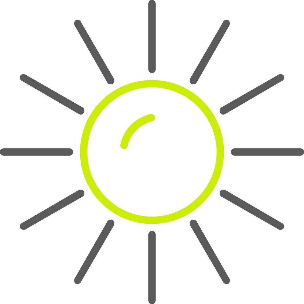 Sun Line Two Color Icon vector