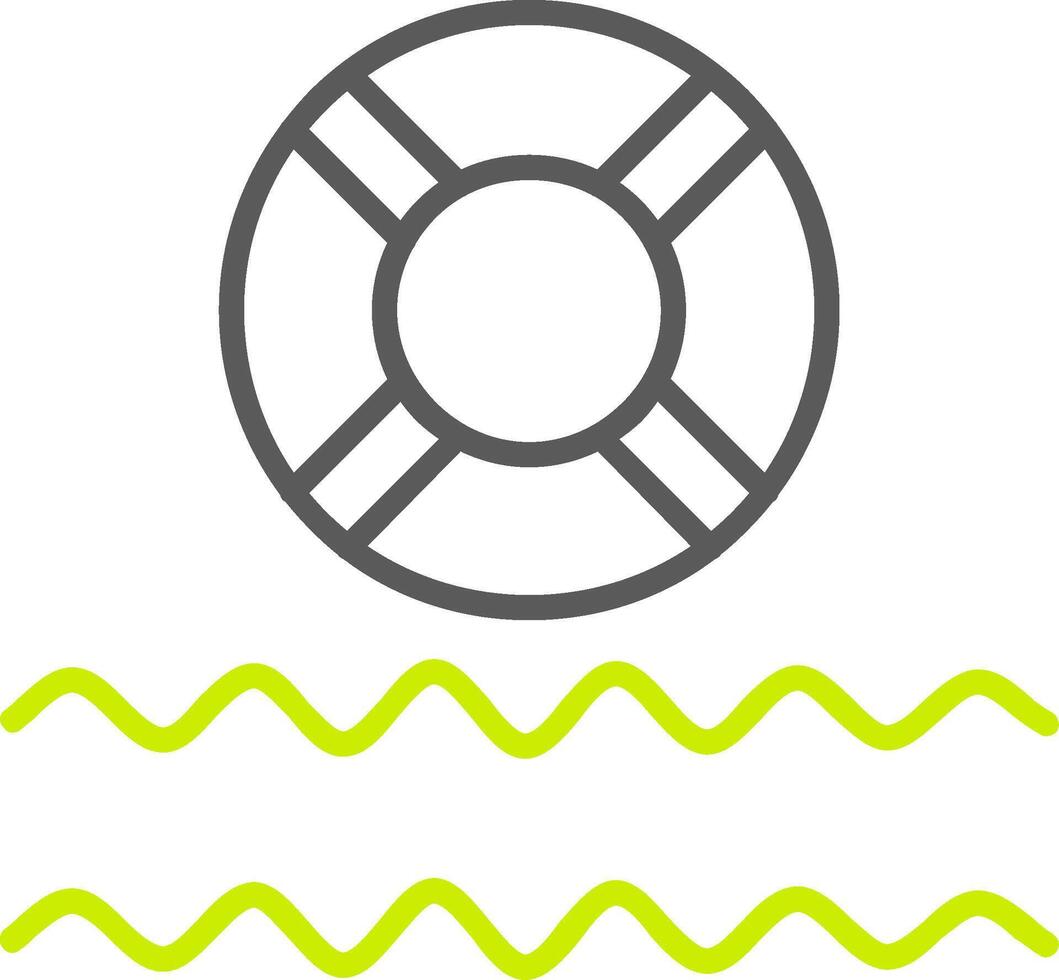 Life Saver Line Two Color Icon vector