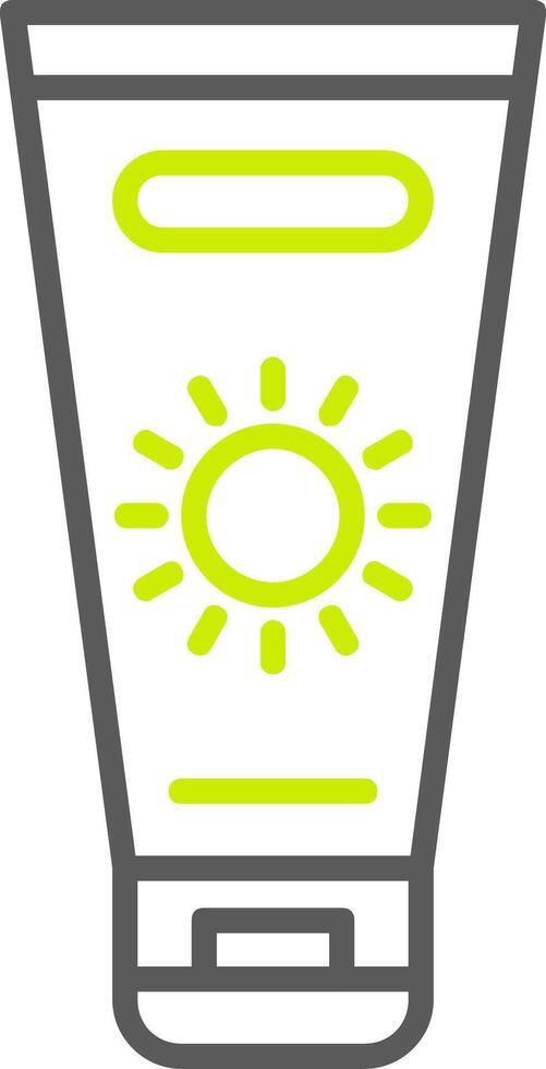 Sun Cream Line Two Color Icon vector