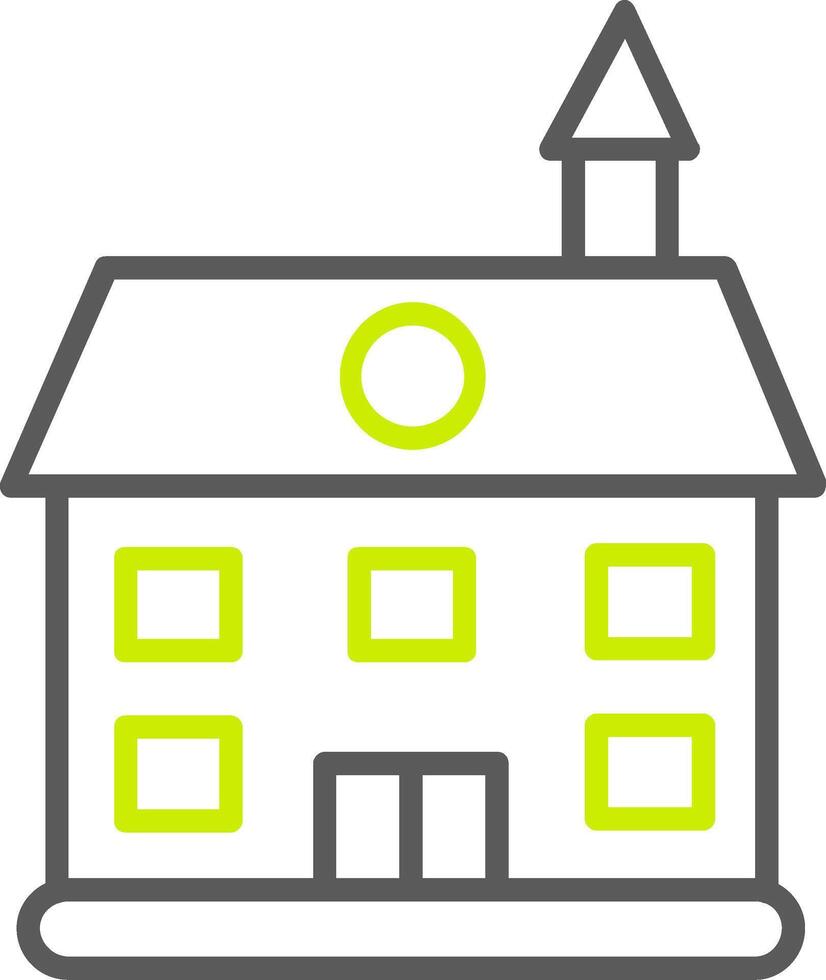Private Guest House Line Two Color Icon vector
