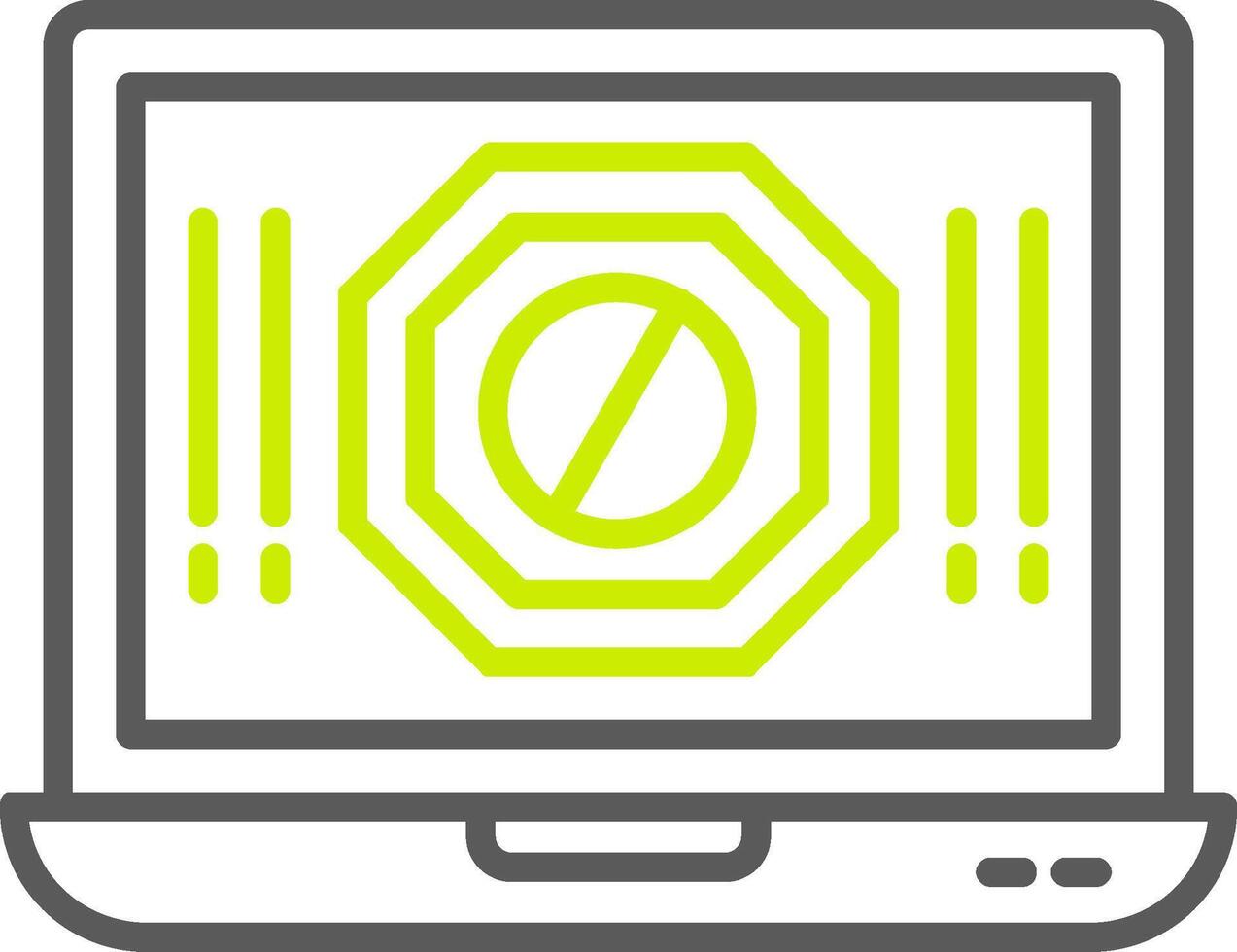 Ad Blocker Line Two Color Icon vector