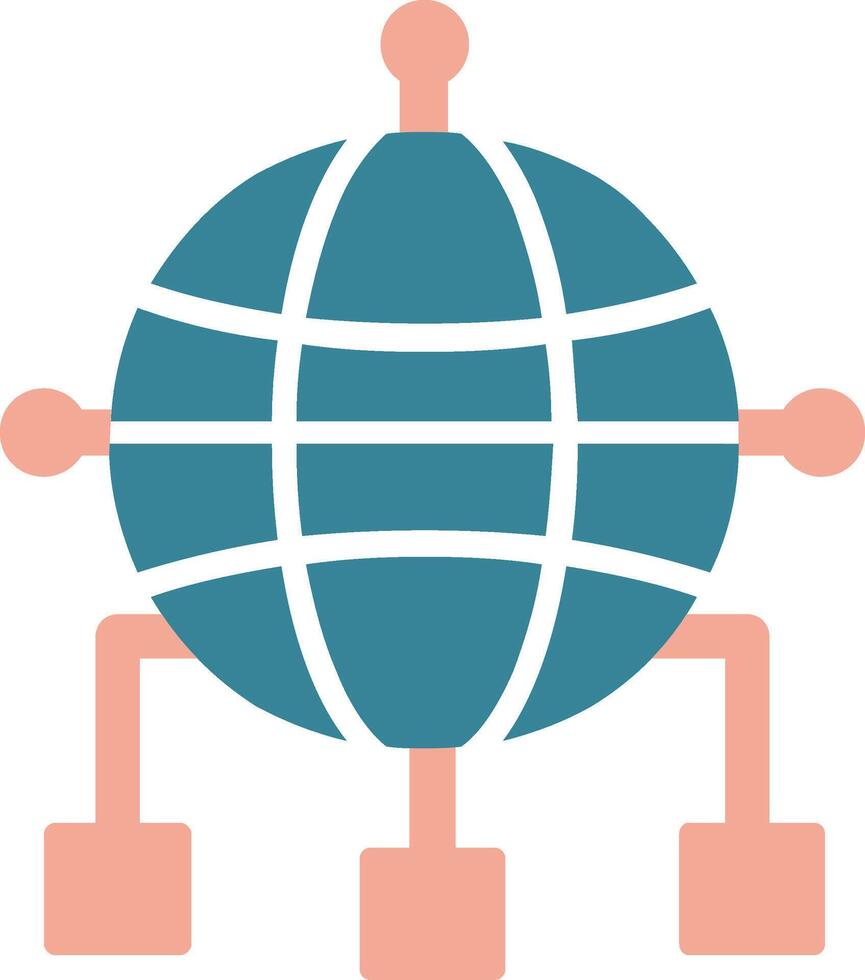 Global Connections Glyph Two Color Icon vector