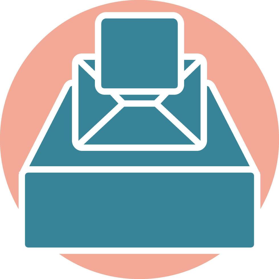 Project Inbox Glyph Two Color Icon vector