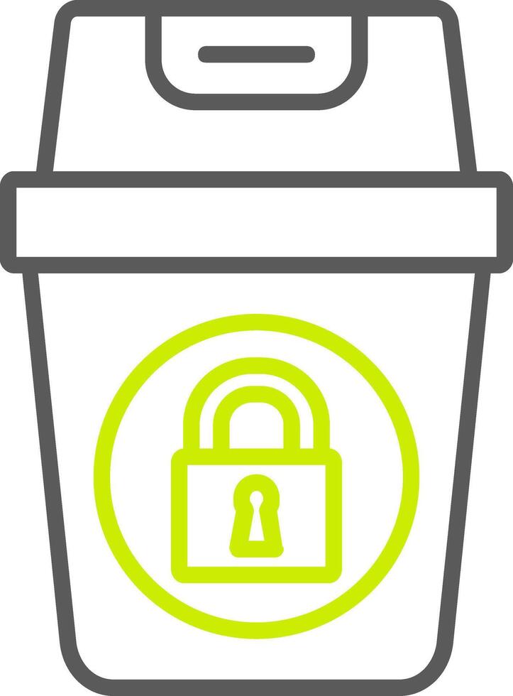 Recycle Bin Line Two Color Icon vector