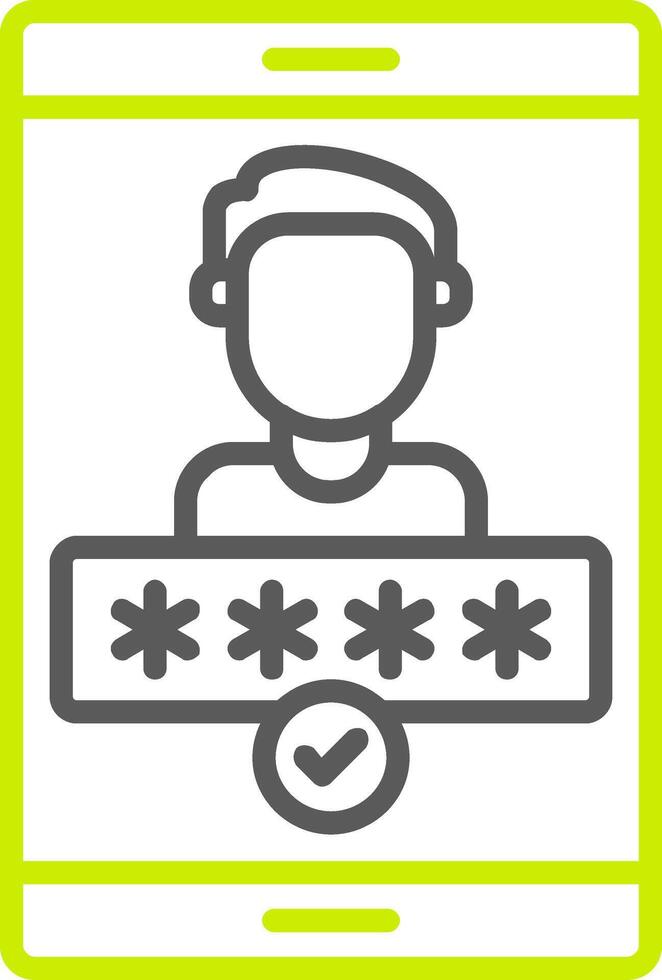 Authentication Line Two Color Icon vector