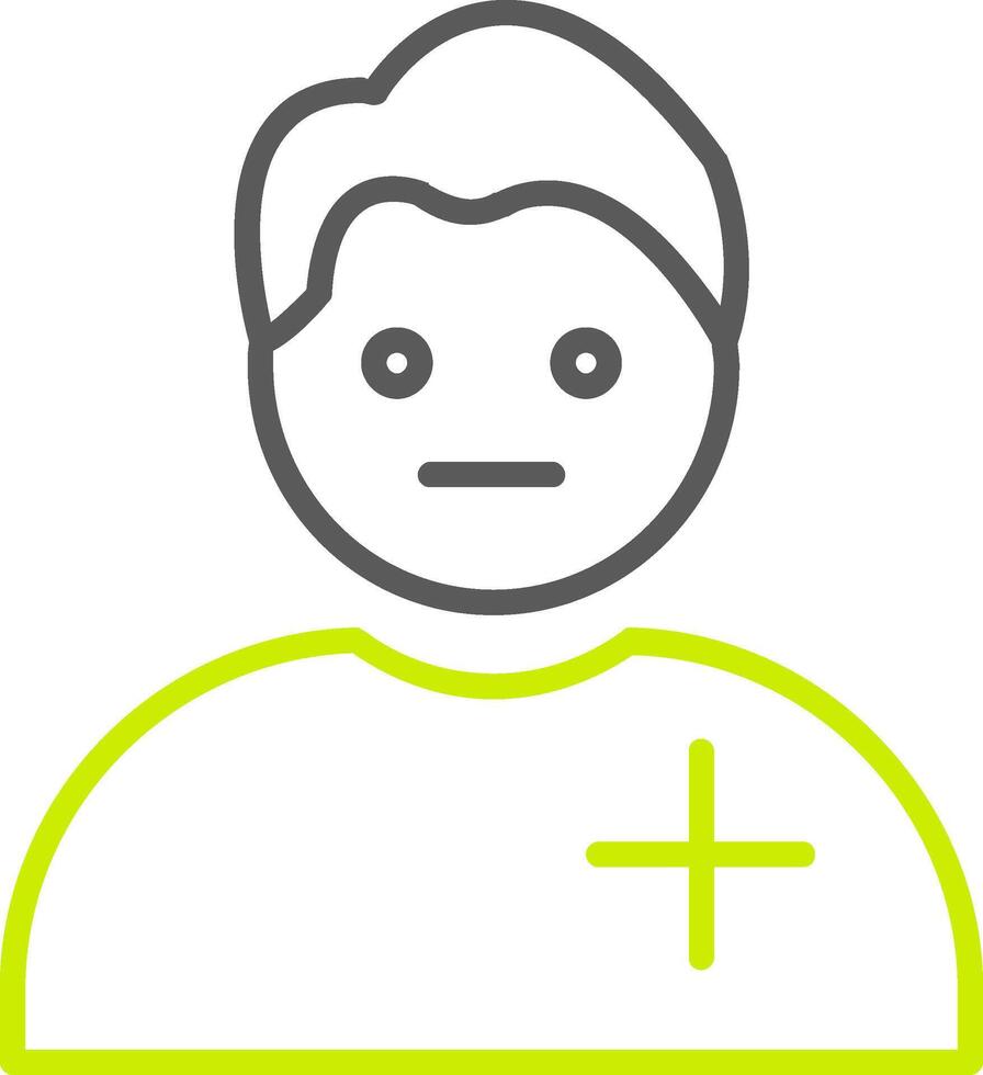 Boy Patient Line Two Color Icon vector