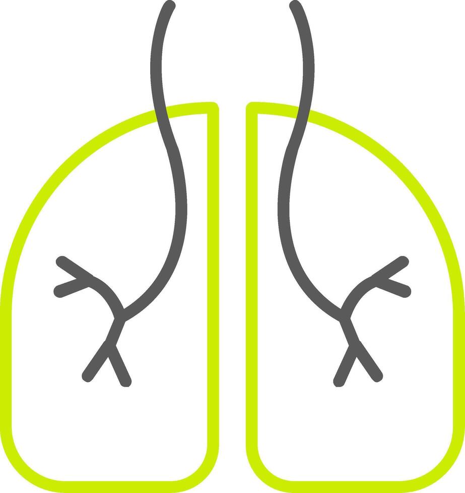 Pulmonology Line Two Color Icon vector