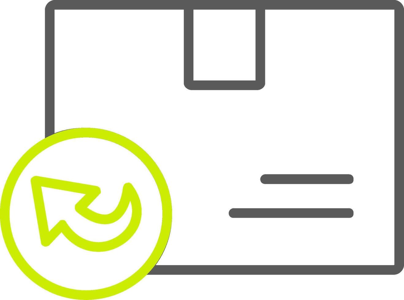 Return Line Two Color Icon vector