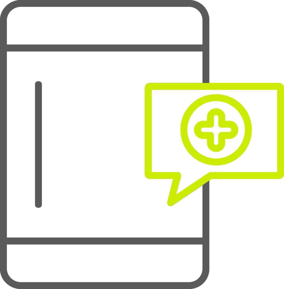 OnLine Two Color Medical Help Line Two Color Icon vector