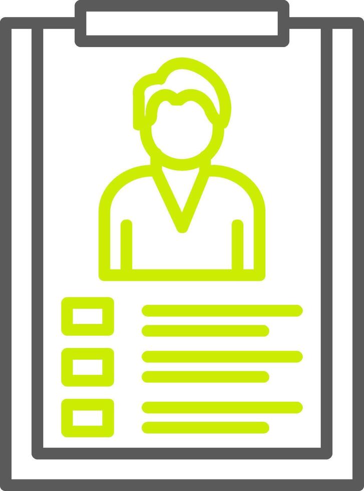 Employee Data Line Two Color Icon vector