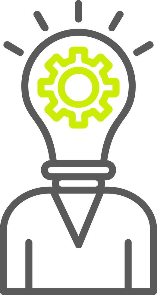Personal Idea Line Two Color Icon vector