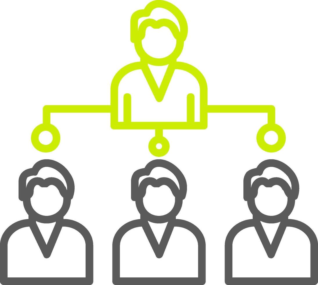 Company Structure Line Two Color Icon vector