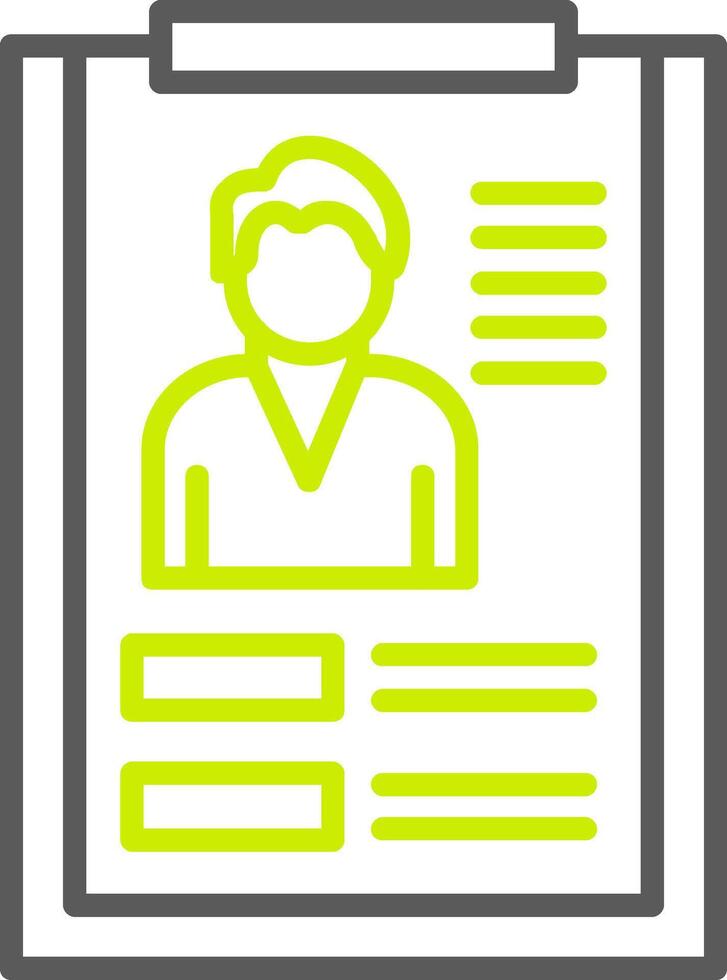 User Profile Line Two Color Icon vector