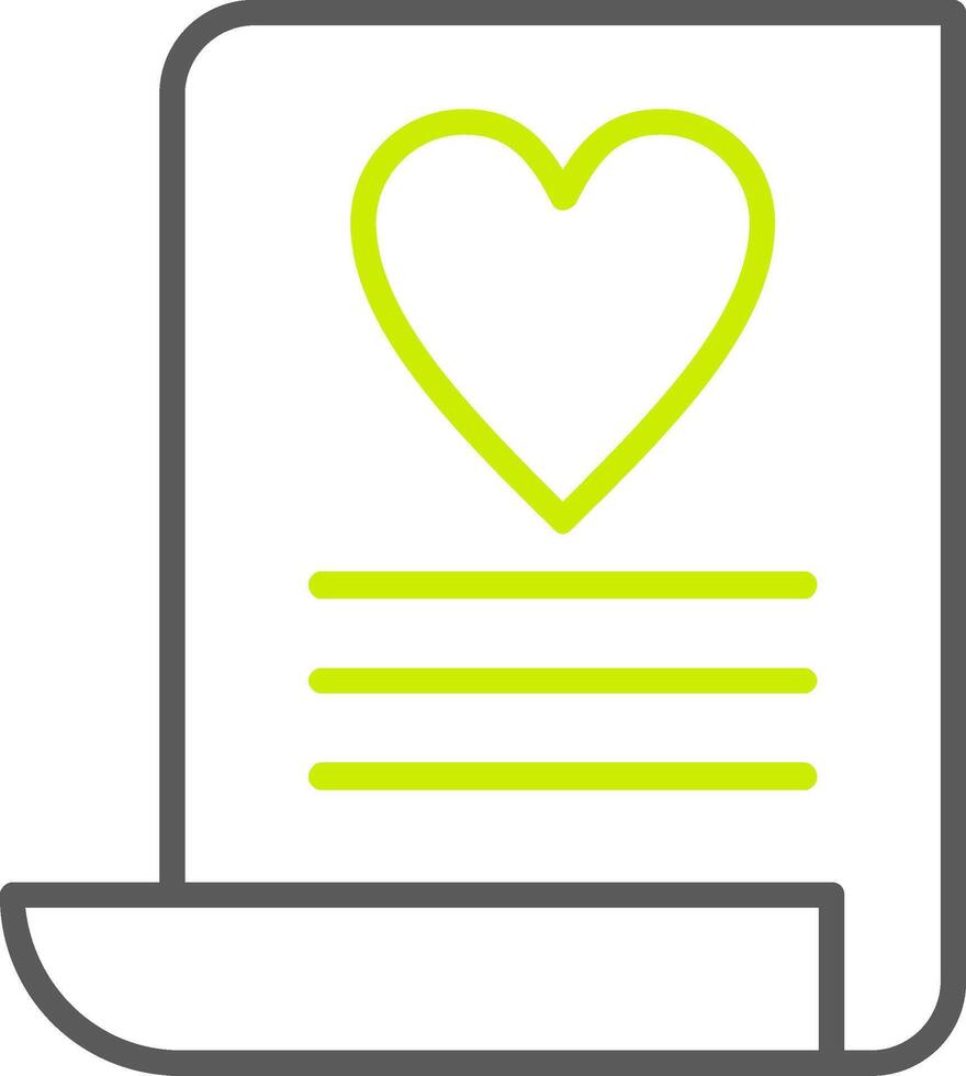 Wish List Line Two Color Icon vector