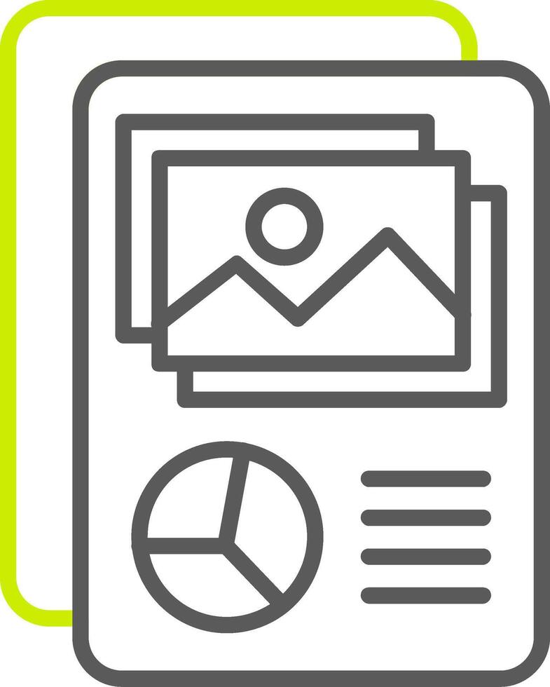 Unstructured Data Line Two Color Icon vector