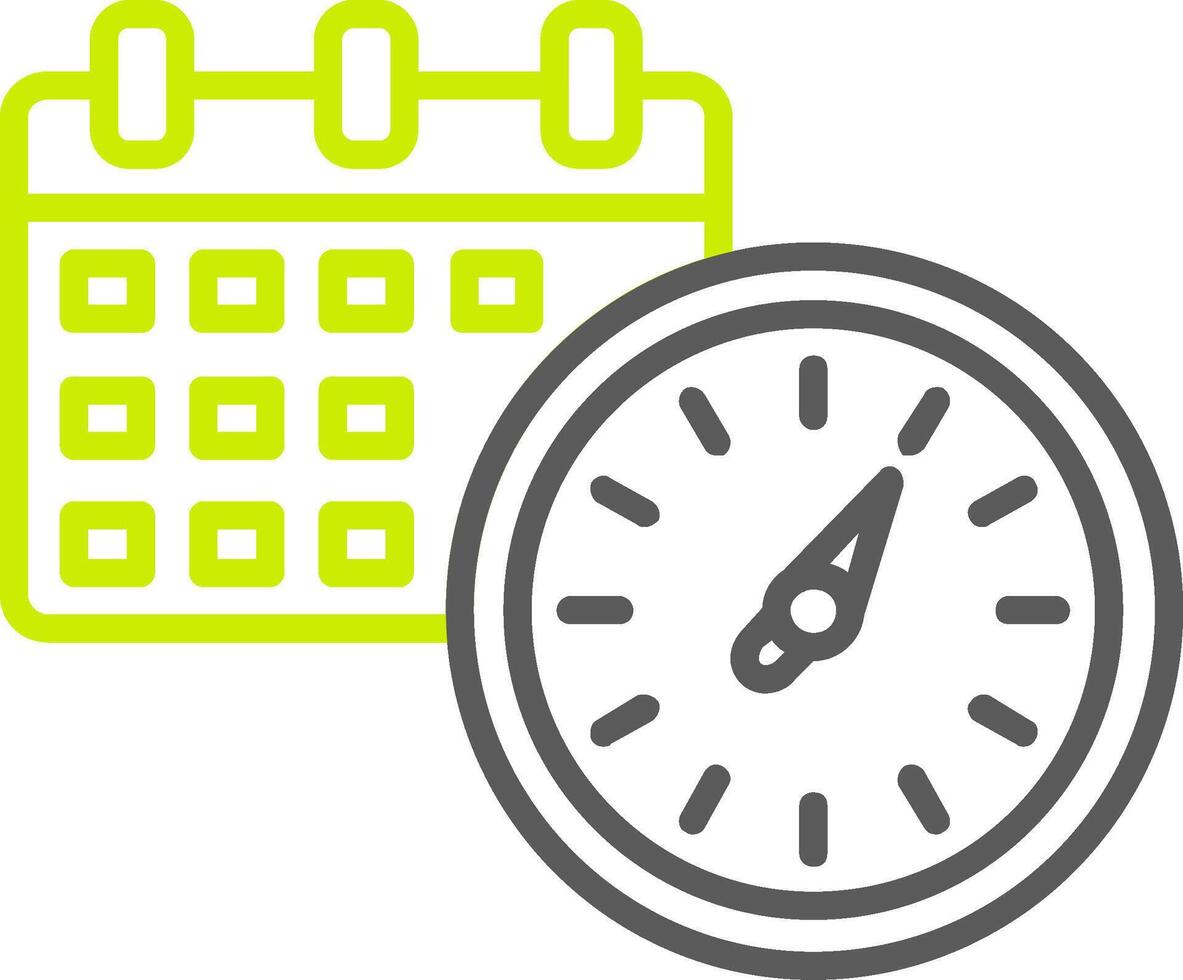 Timing Line Two Color Icon vector