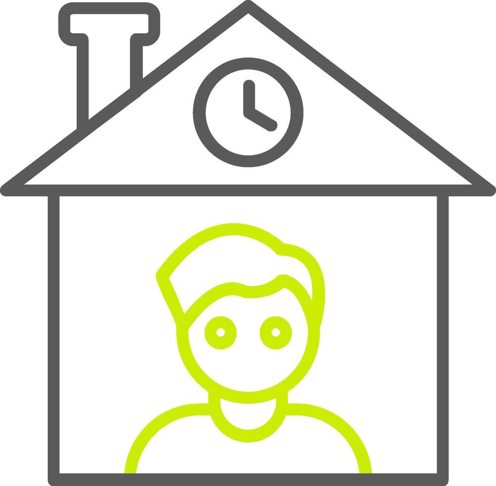 Home Owner Line Two Color Icon vector