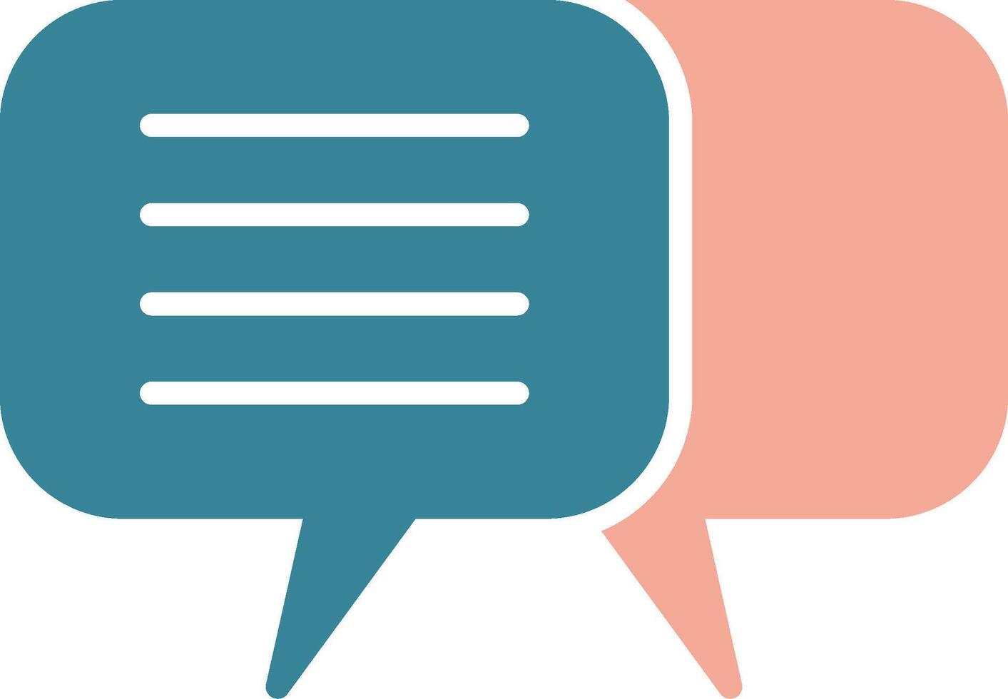 Dialog Glyph Two Color Icon vector