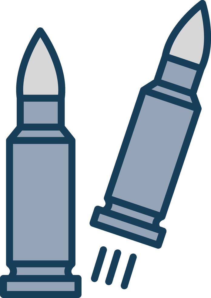 Bullet Line Filled Grey Icon vector