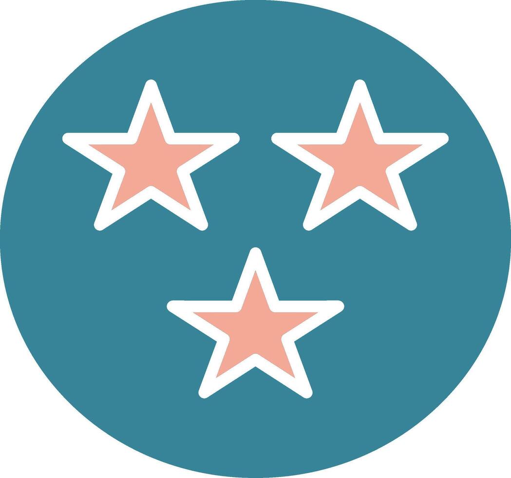 Stars Glyph Two Color Icon vector