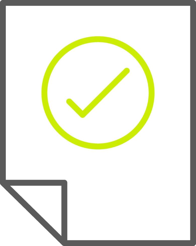 Check Line Two Color Icon vector