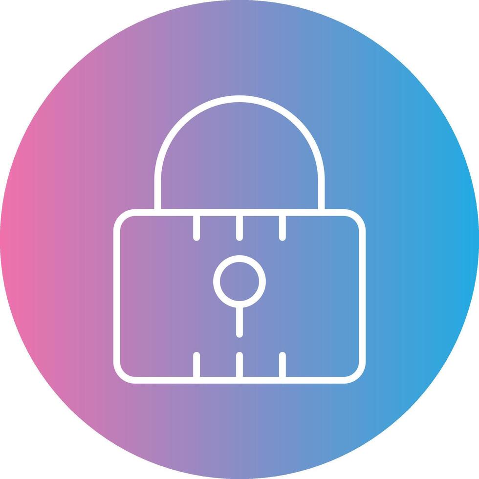 Locked Line Gradient Circle Icon vector