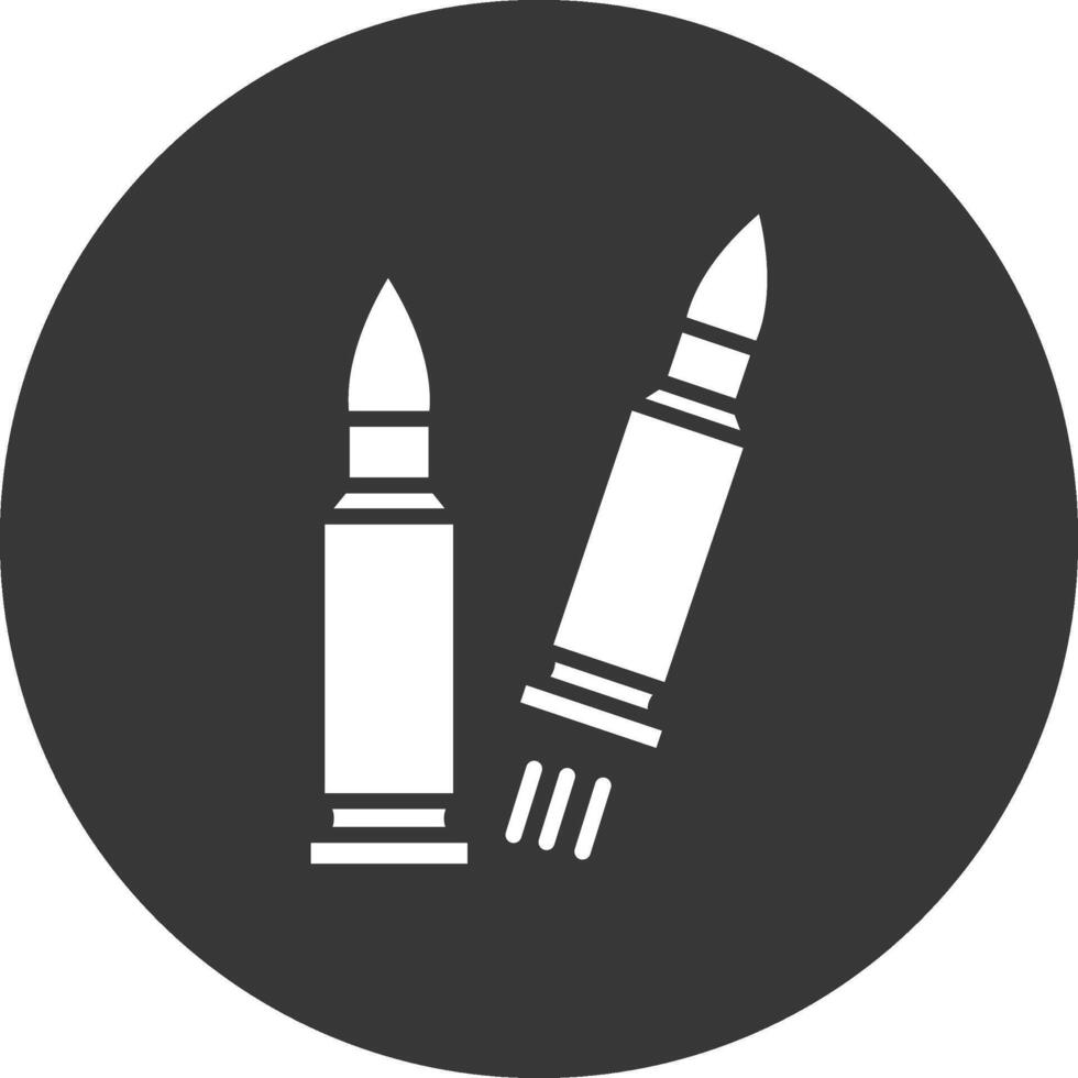 Bullet Glyph Inverted Icon vector