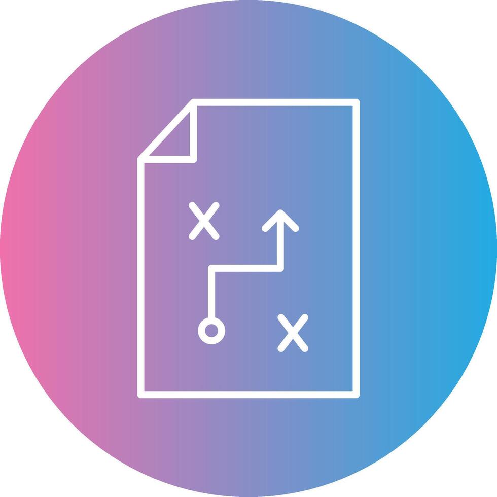 Strategy Line Gradient Circle Icon vector