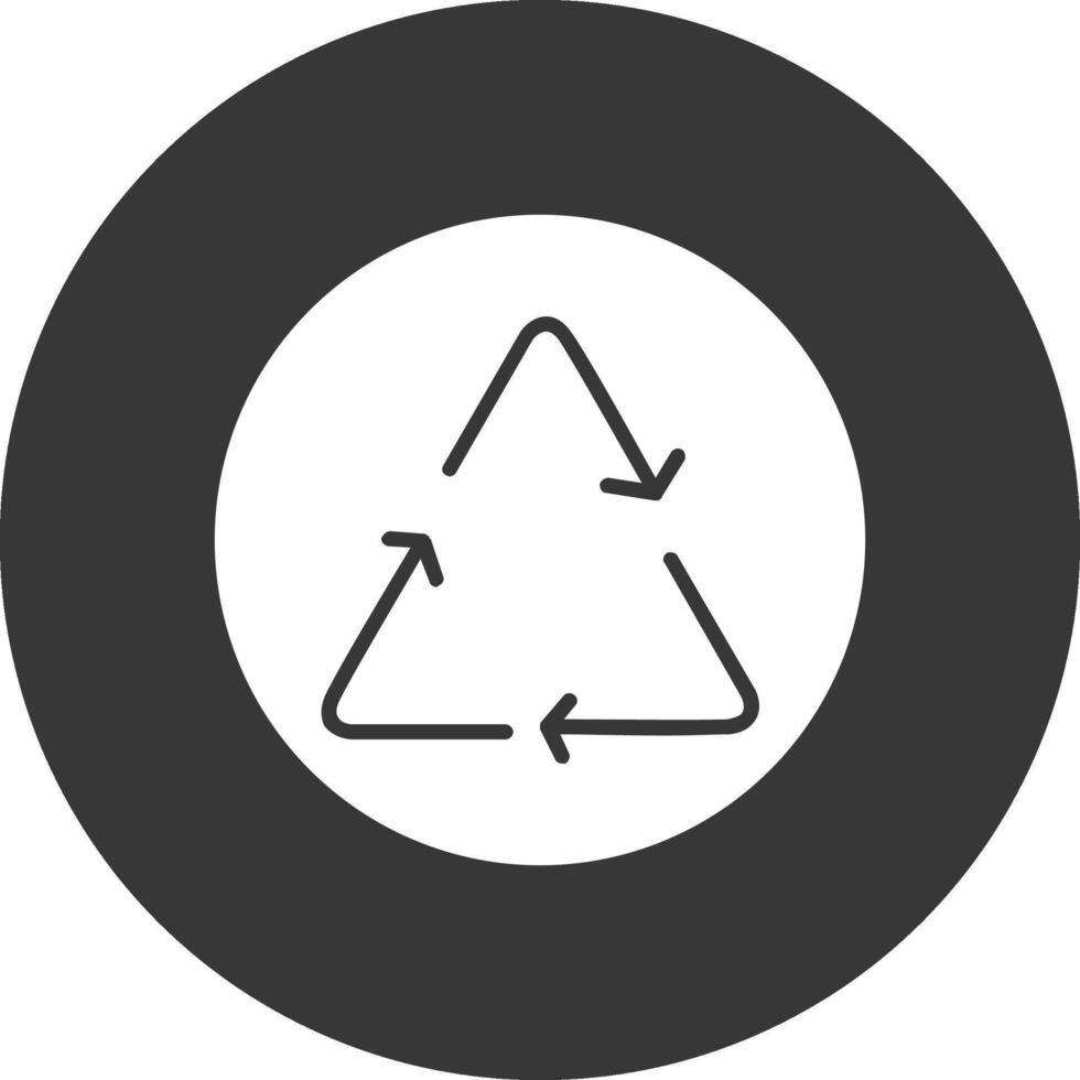 Recycle Glyph Inverted Icon vector