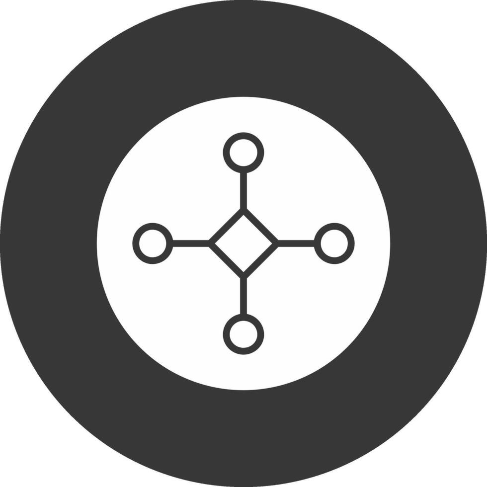 Connect Glyph Inverted Icon vector