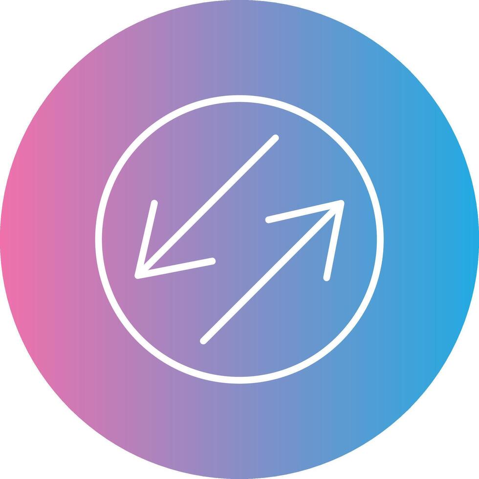 Swap Line Gradient Circle Icon vector
