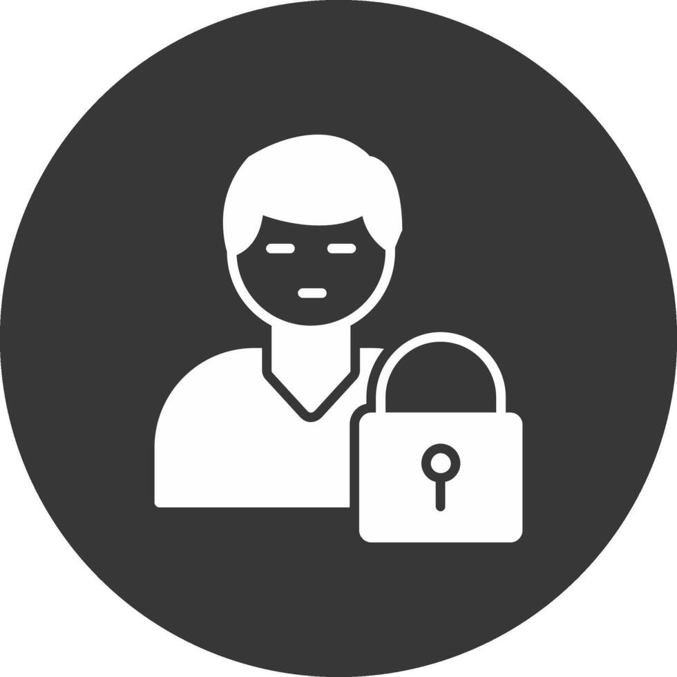 Authorization Manager Glyph Inverted Icon vector