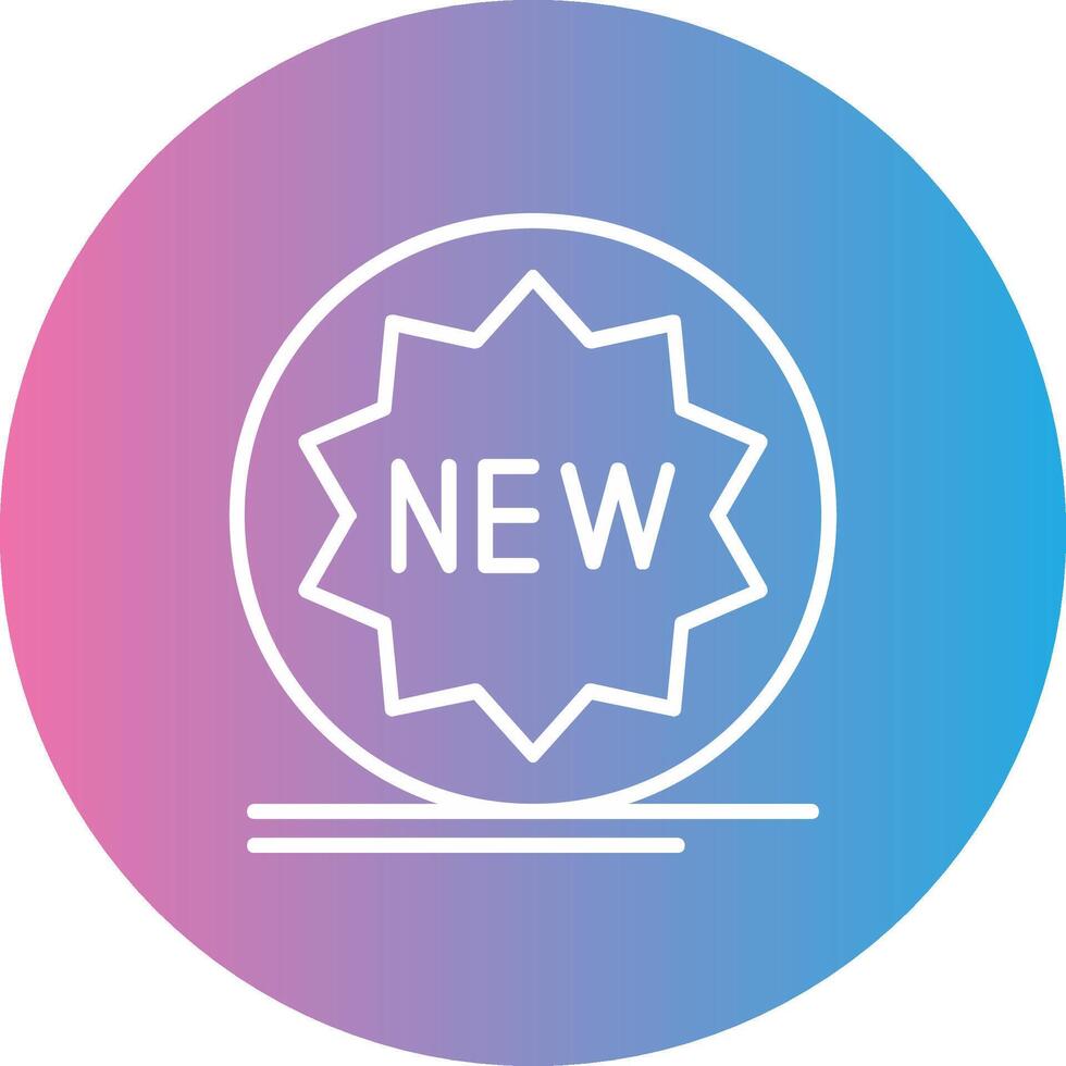New Tag Line Gradient Circle Icon vector