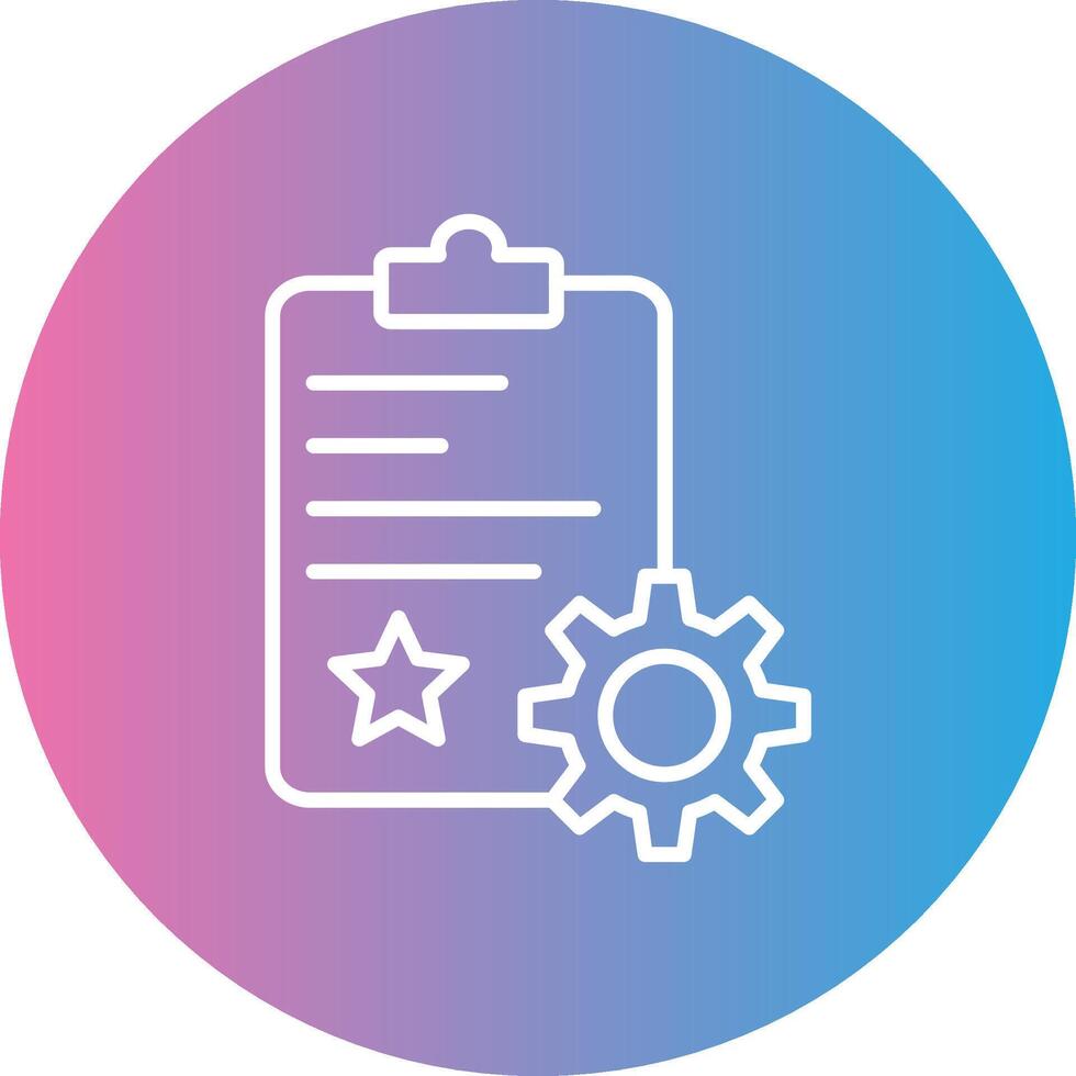 Quality Control Line Gradient Circle Icon vector